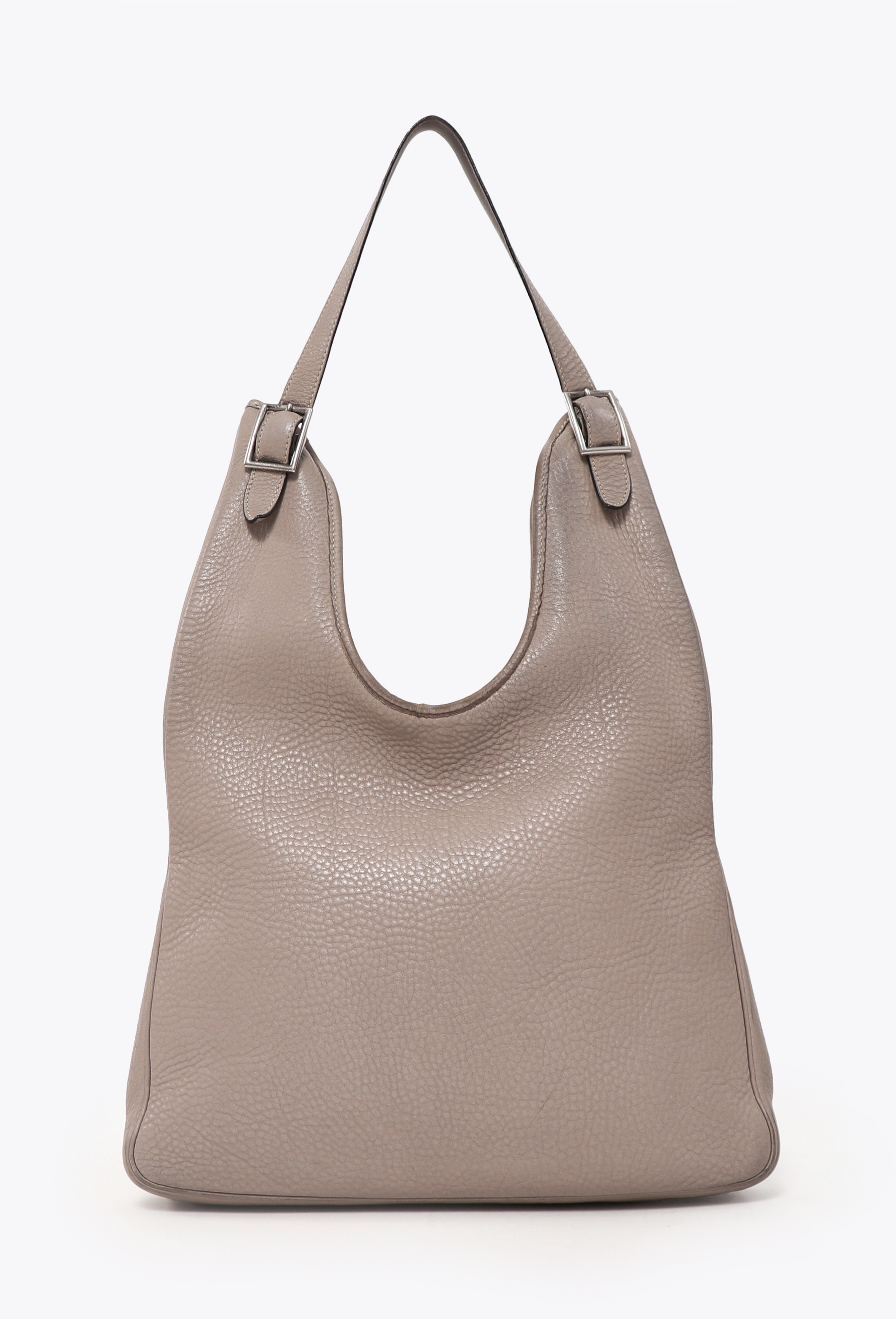 Hermès Massai in Gris Tourterelle Clemence leather