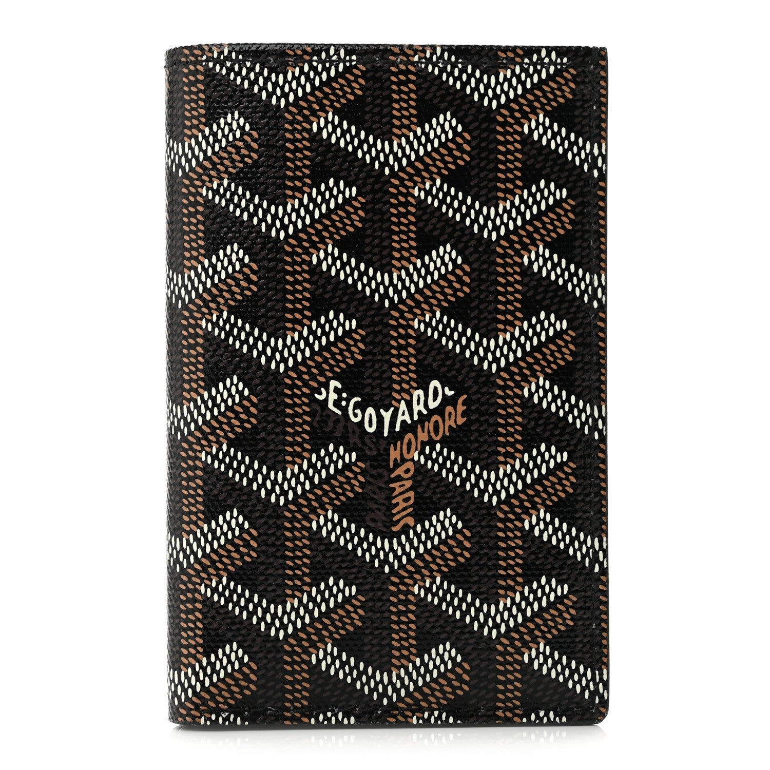 Black Goyardine Saint-Pierre card holder