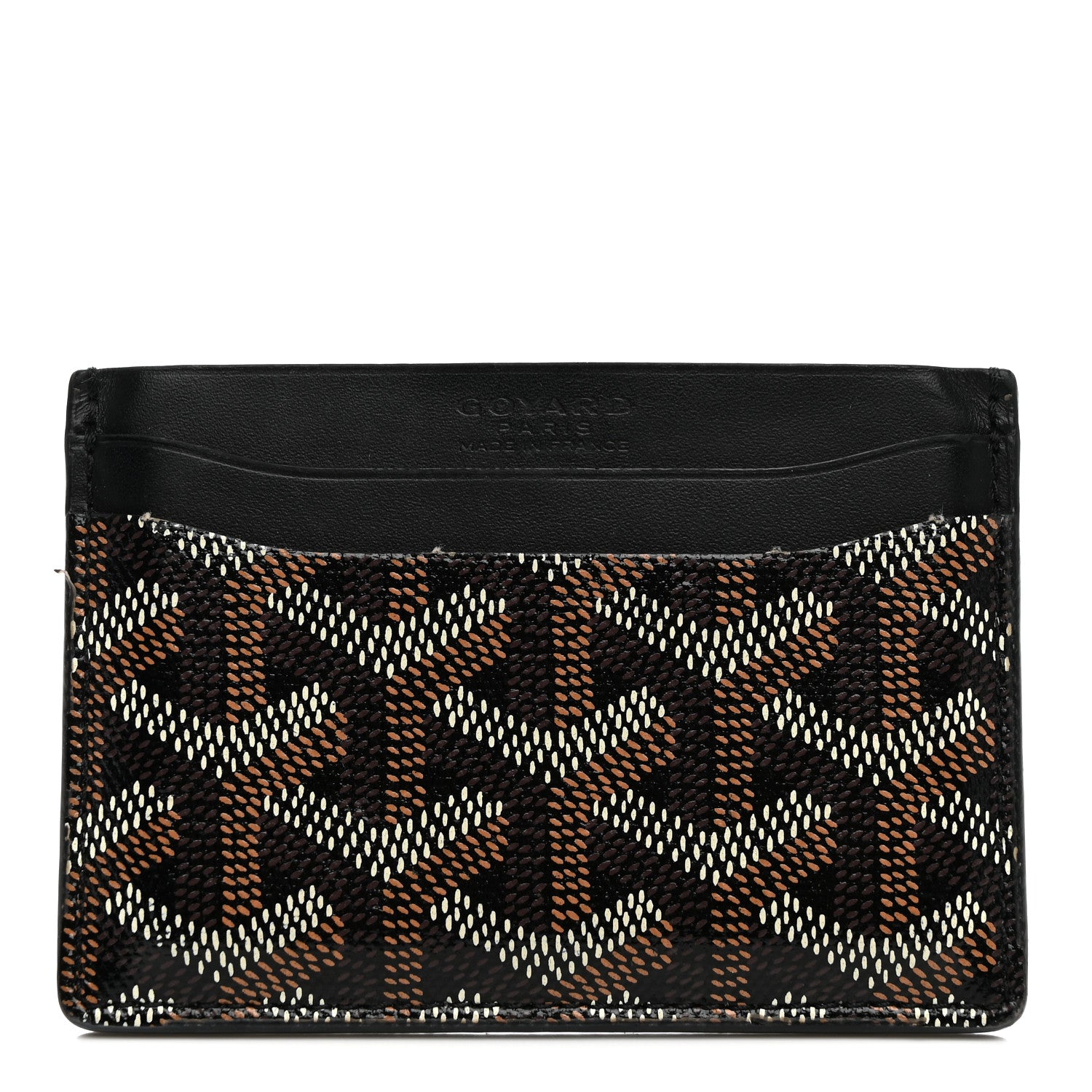 Black Goyardine Saint-Sulpice card holder