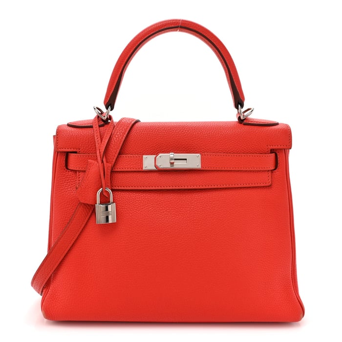 Hermès Kelly 28 in Capucine leather