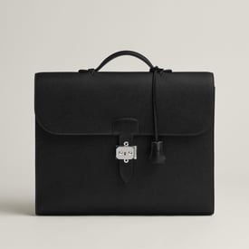 Hermès Sac à Dépêches Light 37 briefcase in Noir Epsom leather