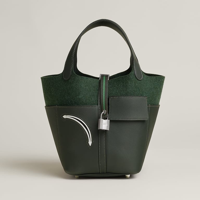 Hermès Picotin 18 in Vert Foncé/Vert Anglais/Vert Foncé/Cactus/New White