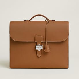 Hermès Sac à Dépêches Light 37 briefcase in Gold Togo leather