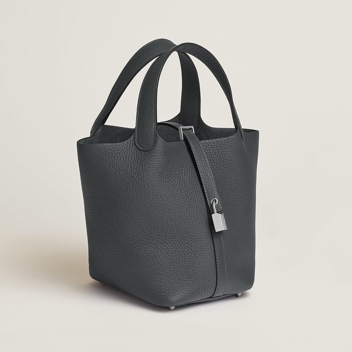 Hermès Picotin Lock 18 Gris Misty Clemence side view