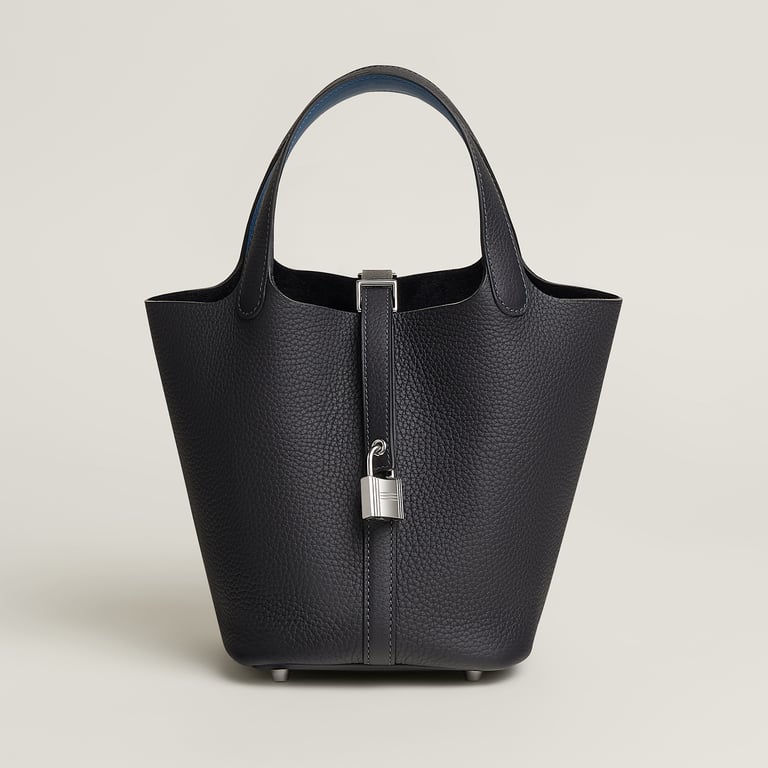 Hermès Picotin 18 in Caban/Bleu Tie