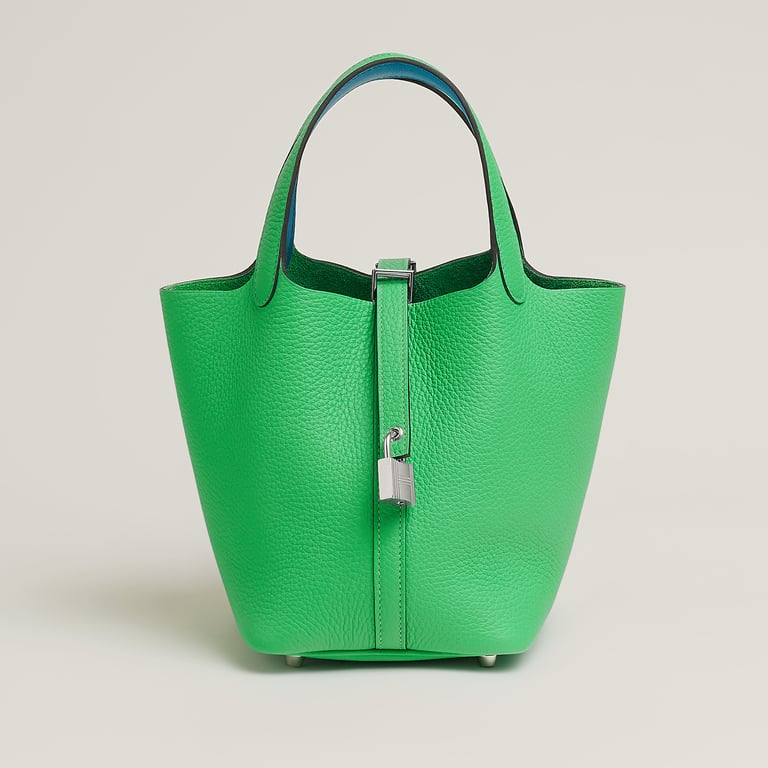Hermès Picotin 18 in Vert Comics/Bleu Frida