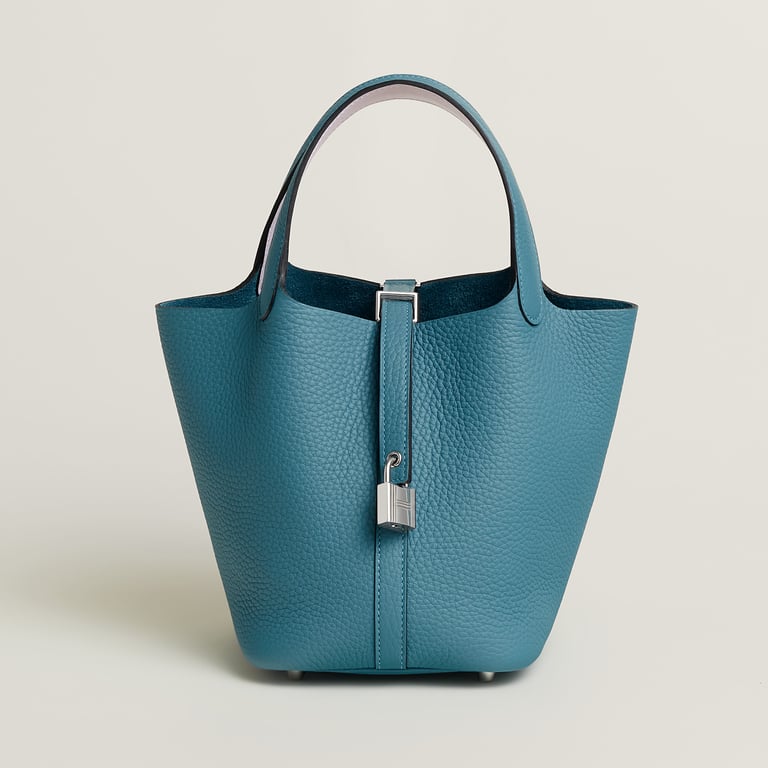 Hermès Picotin 18 in New Bleu Jean/Mauve Pâle