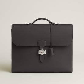 Hermès Sac à Dépêches Light 37 briefcase in Dark Bronze Togo leather
