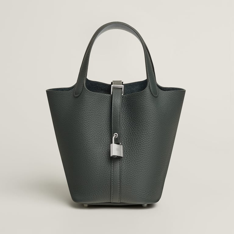 Hermès Picotin 18 in Vert Mangrove/Gris Pantin