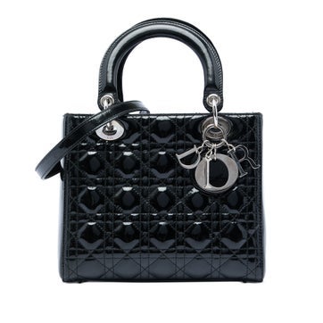 Medium Patent Cannage Lady Dior