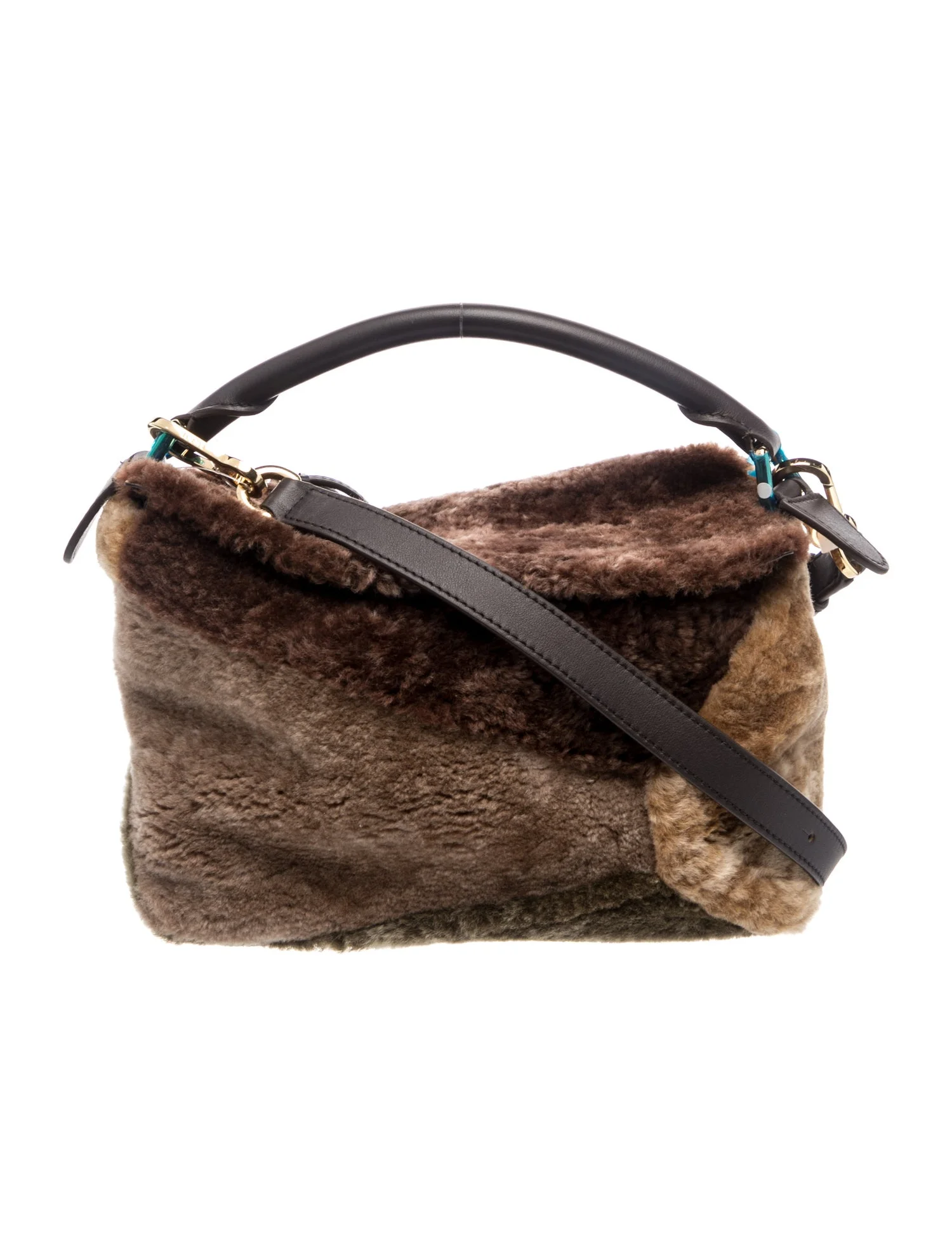 Shearling Top Handle Bag Small 2024
