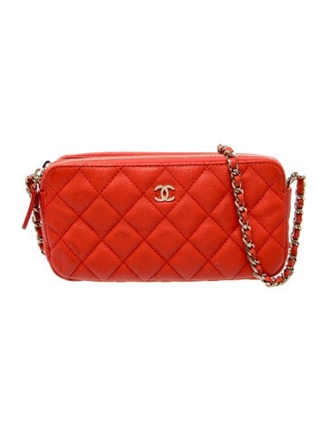 Double Zip Clutch w/ Chain