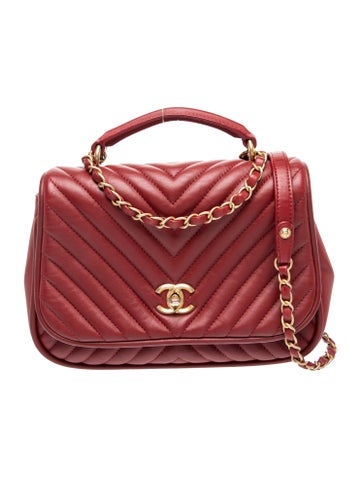 Reversed Chevron Flap Bag