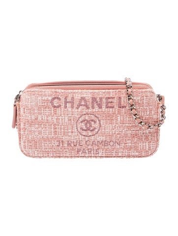 Tweed Deauville Double Zip Clutch