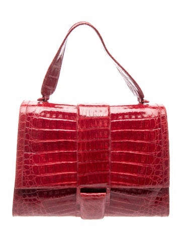 Crocodile Top Handle Bag