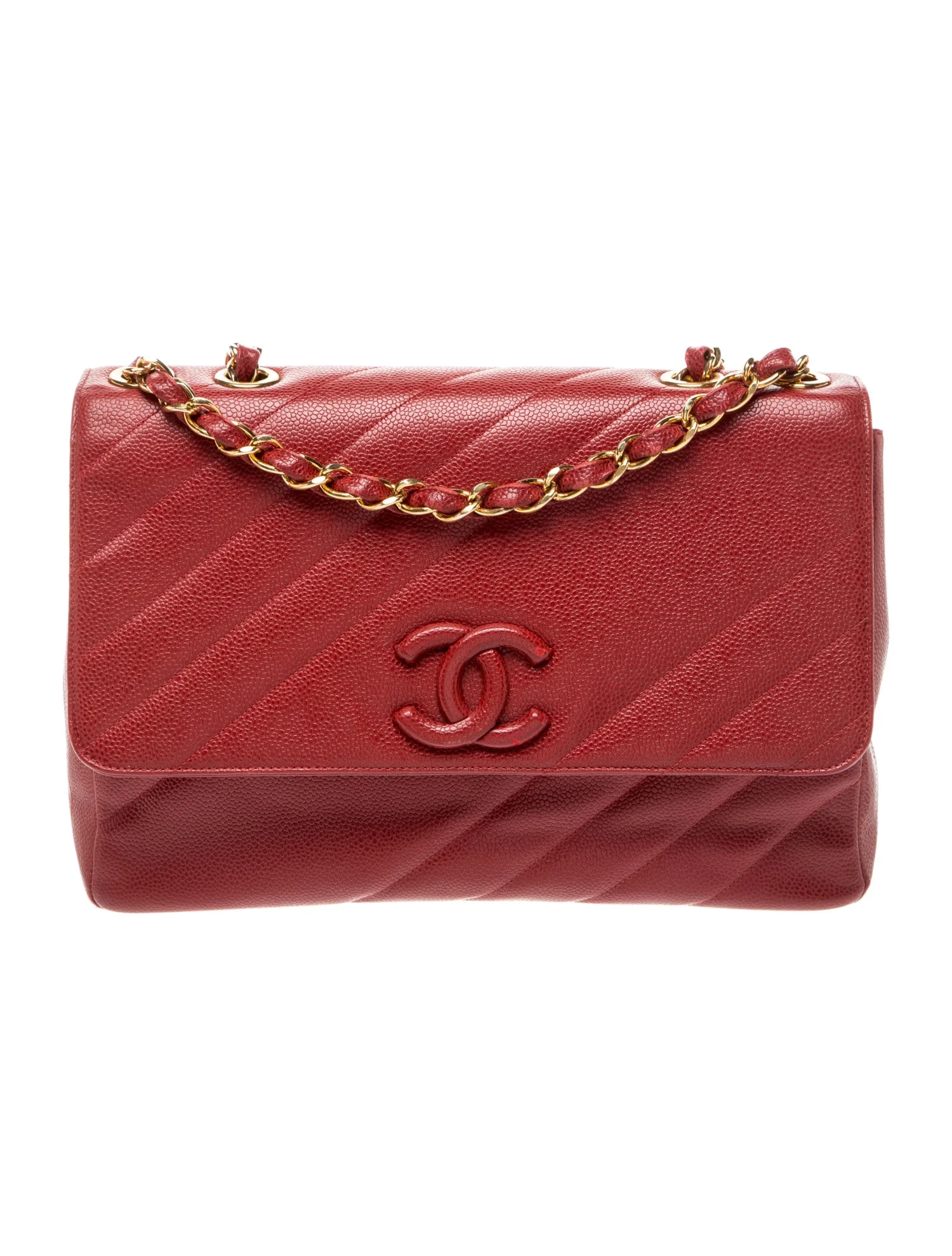 Jumbo Diagonal Quilt Flap Bag