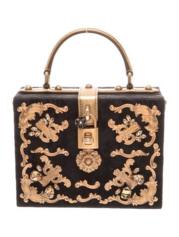 Embellished Brocade Dolce Box Clutch Mini