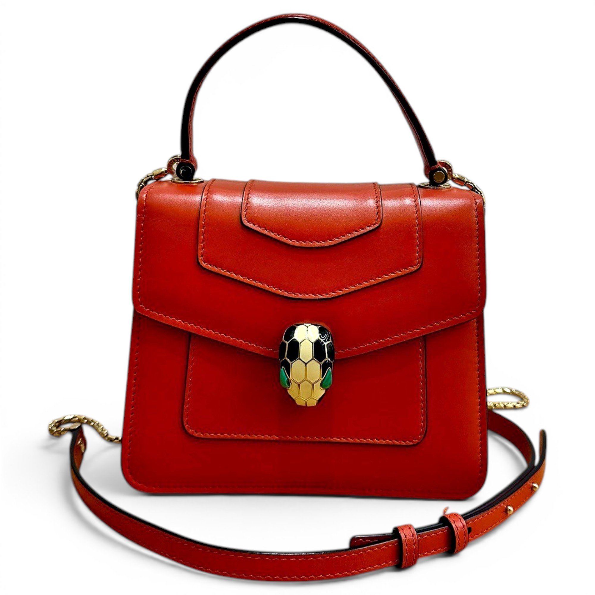 Bvlgari Serpenti leather handbag