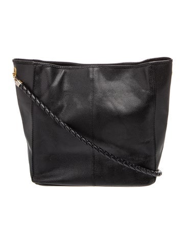 Embossed Leather Evening Bag