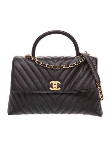 Medium Chevron Coco Handle Bag