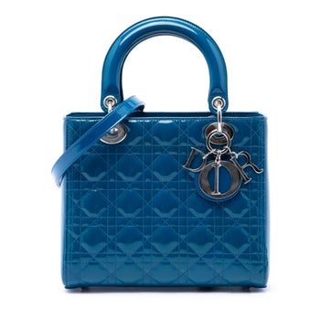 Medium Patent Cannage Lady Dior