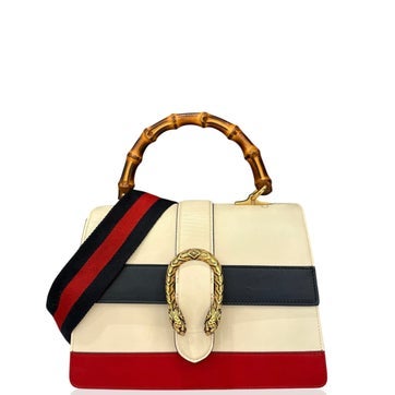 Calfskin Medium Dioysus Bamboo Top Handle Bag
