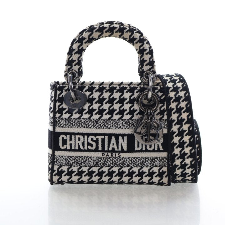 Christian Dior Mini Houndstooth Lady D-Lite