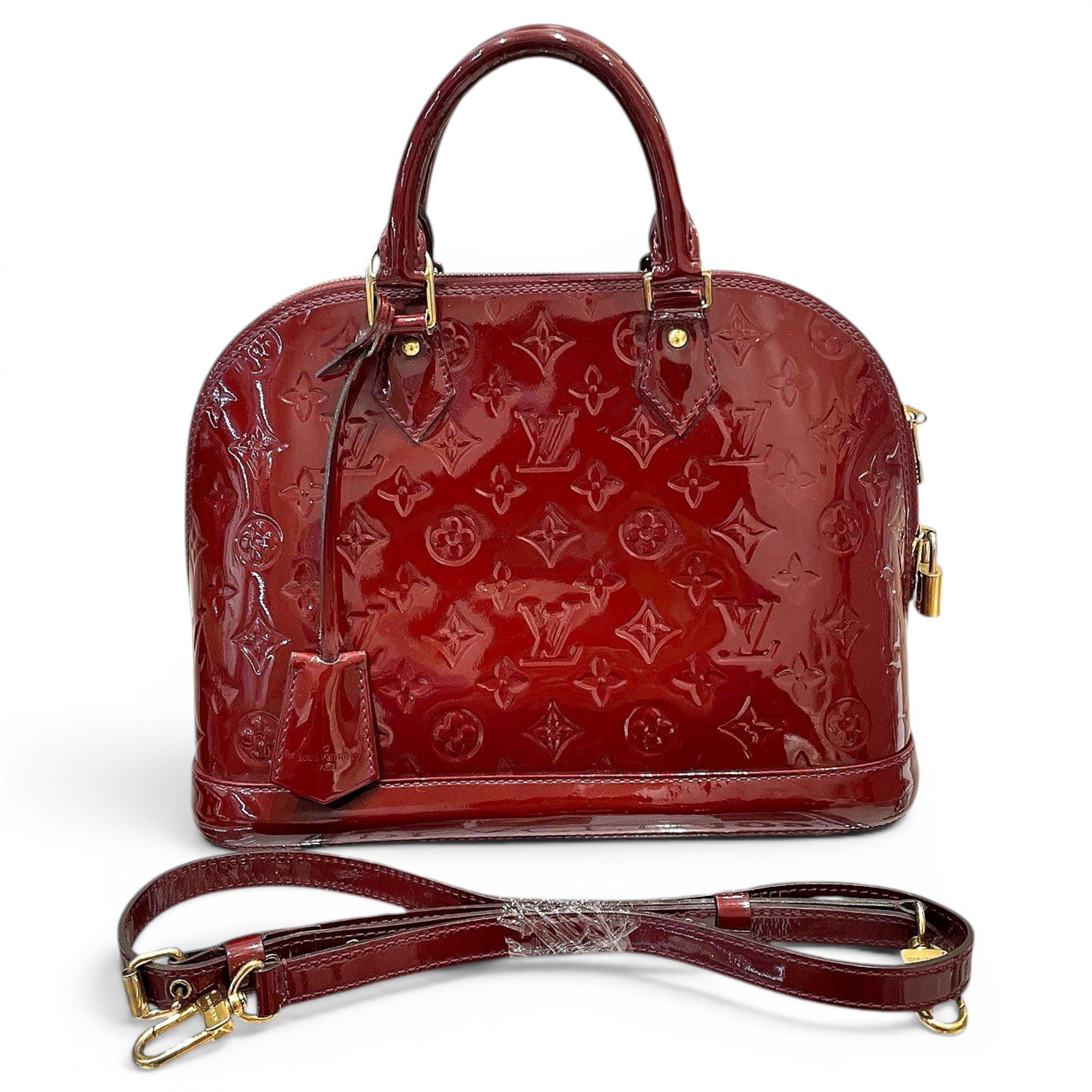 Louis Vuitton Alma patent leather crossbody bag