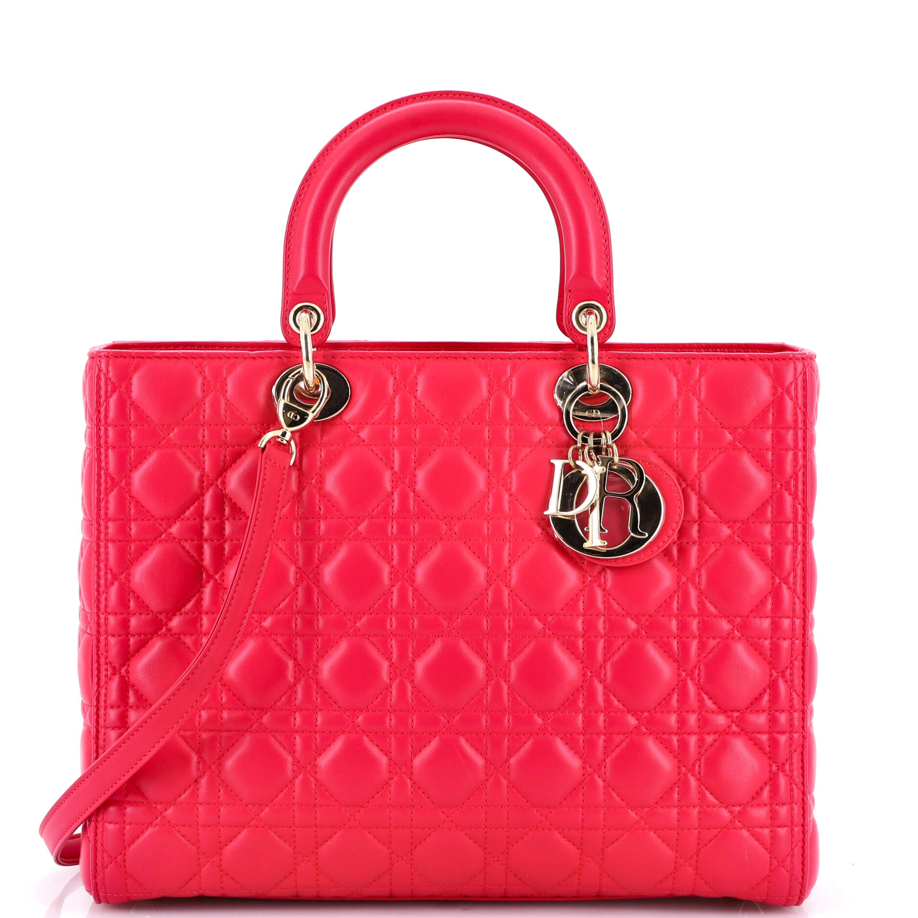 Dior Lady Dior Bag Cannage Quilt Lambskin Large
