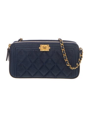 Boy Double Zip Clutch w/ Chain