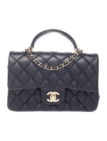 Rectangular Mini Top Handle Flap Bag