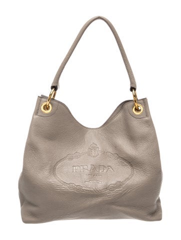 Vitello Daino Leather Top Handle Bag Large