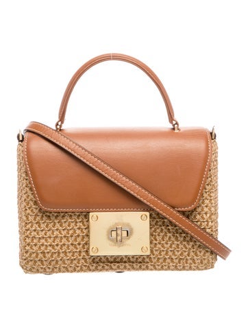 Raffia Top Handle Bag