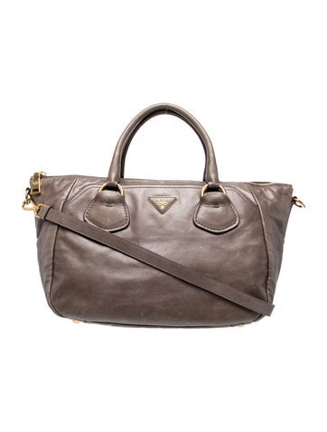 Enameled Metal Triangle Top Handle Bag