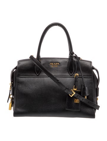 Saffiano Cuir Leather Top Handle Bag