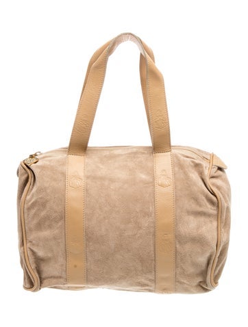 Suede Top Handle Bag Vintage