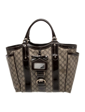 GG Supreme Monogram Canvas Leather Tote