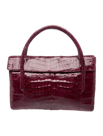 Crocodile Top Handle Bag