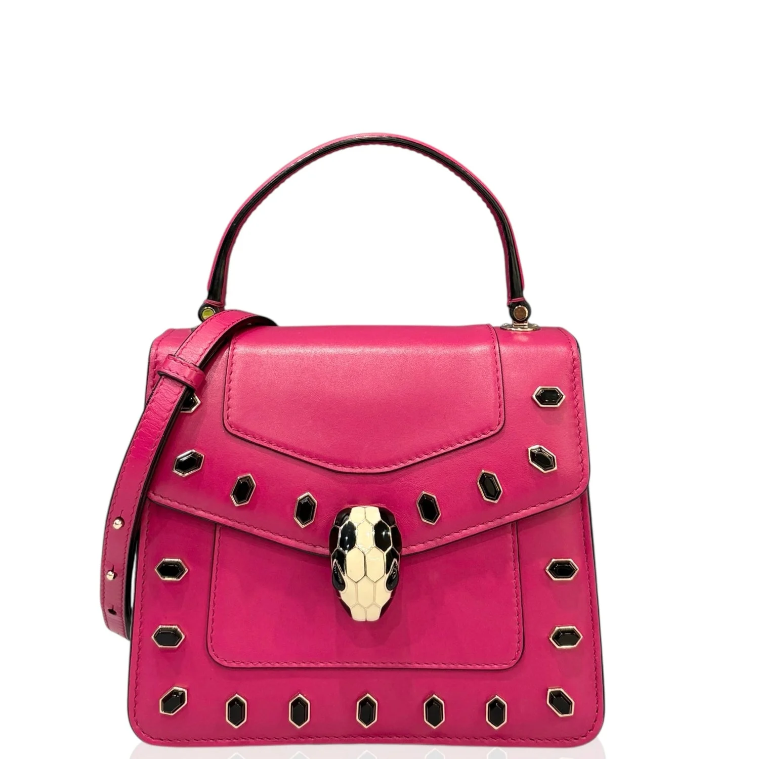 Calfskin Serpenti Forever Top Handle Small