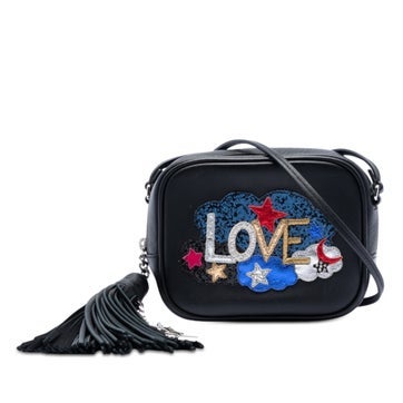 Leather Mini Embroidered Nappa Love Blogger Camera Bag