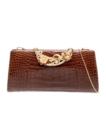 Embossed Leather Clutch