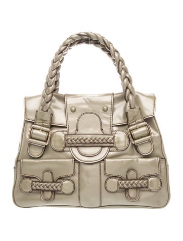 Patent Leather Top Handle Bag
