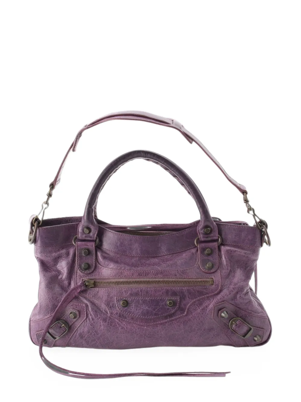 Balenciaga 2009 Lambskin Motocross Classic First satchel