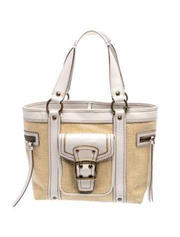 Straw Top Handle Bag