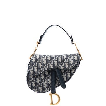 Mini Oblique Canvas Saddle Bag