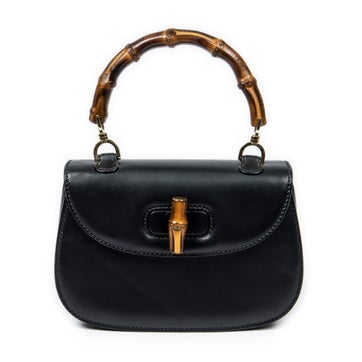 Leather Vintage Bamboo Flap Top Handle