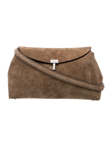 Suede T-Lock Clutch Small 2023