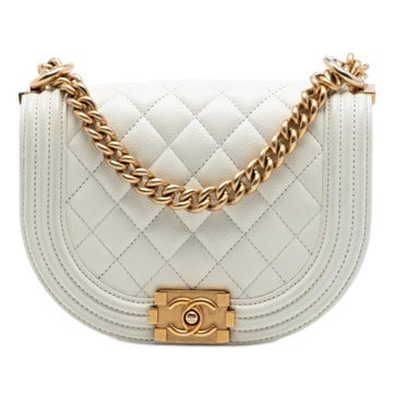 Mini Quilted Caviar Calfskin Boy Messenger Bag