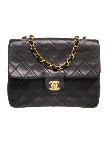 Quilted Square Single Flap Bag