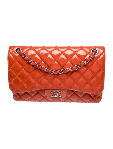 Classic Jumbo Patent Double Flap Bag